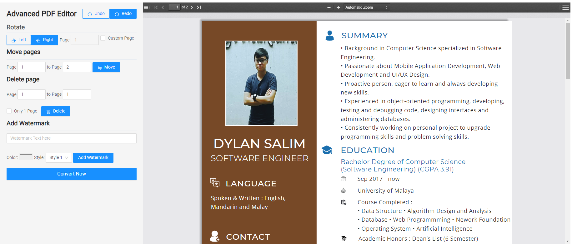 Enhanced PDF Editor